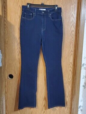 Levi's 725 High Rise Bootcut Jeans Dark Blue Size 31